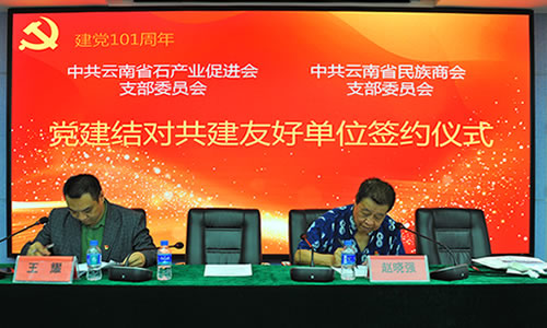 省民族商會支部與省石產(chǎn)業(yè)促進會支部開展“黨建引領(lǐng)，互學共進”聯(lián)學共建主題黨日活動